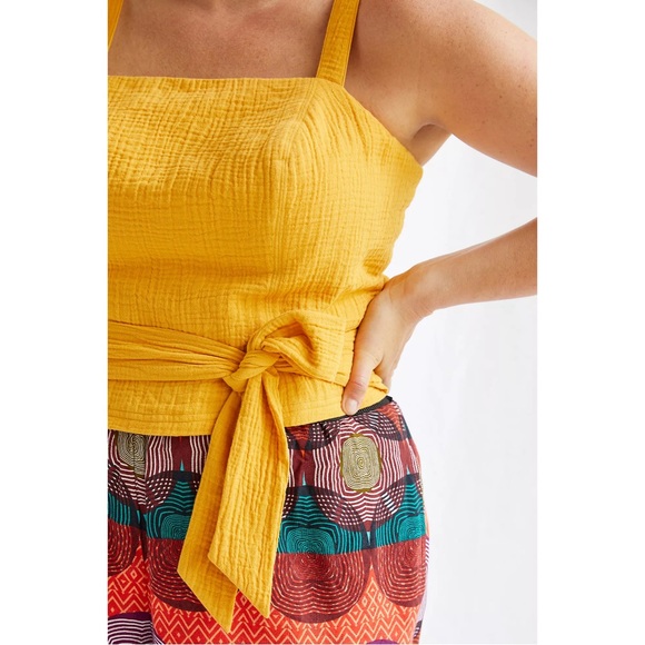 Anthropologie Smocked Tie-Back Tank NWT Size XL - Picture 9 of 16